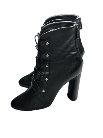 Casadei Laced Platform Ankle Leather Boots Italy 00s Hype