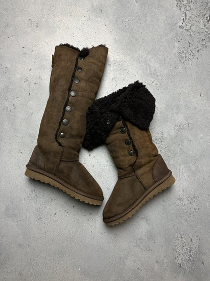 Celtic & Co Popper Sheepskin Boots - Knee Height Lux