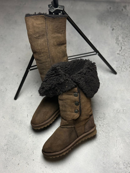 Celtic & Co Popper Sheepskin Boots - Knee Height Lux