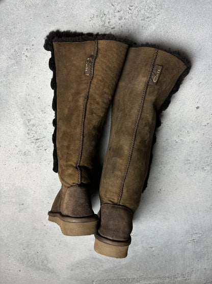 Celtic & Co Popper Sheepskin Boots - Knee Height Lux