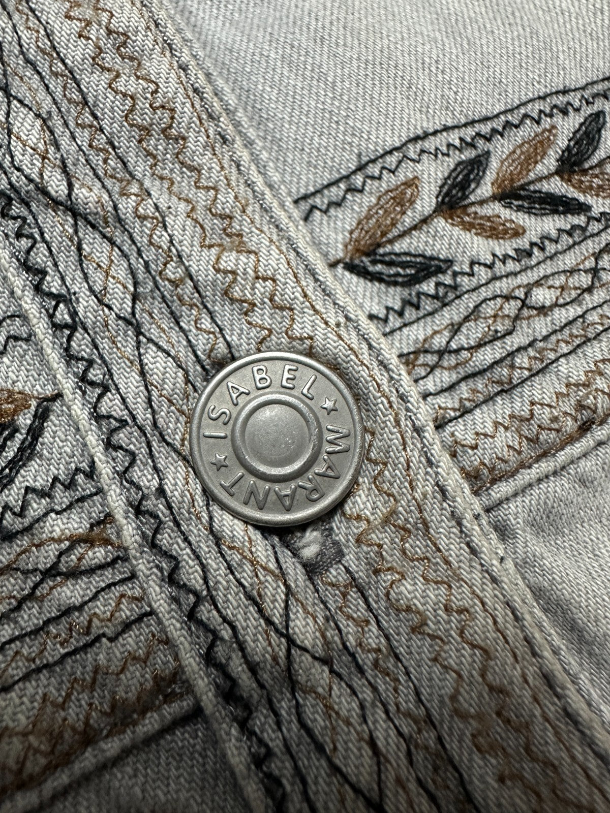 Isabel Marant Etoile Ferida Denim Jacket Rare Pattern Hype