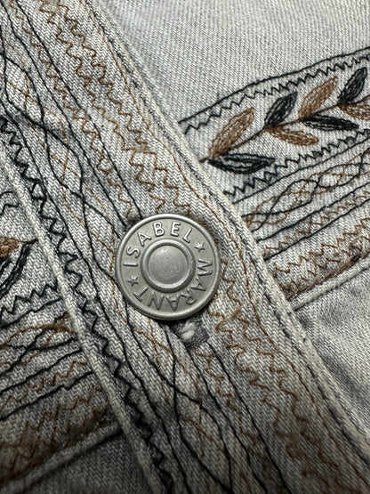 Isabel Marant Etoile Ferida Denim Jacket Rare Pattern Hype