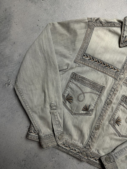Isabel Marant Etoile Ferida Denim Jacket Rare Pattern Hype
