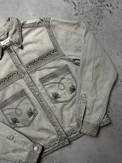 Isabel Marant Etoile Ferida Denim Jacket Rare Pattern Hype