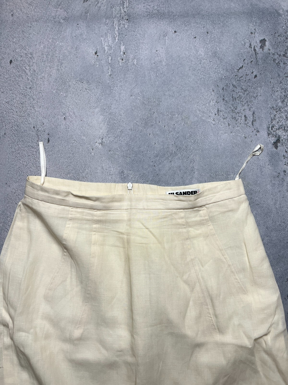 1990s' Jil Sander Rare Item Cream Beige Skirt Vintage Lux