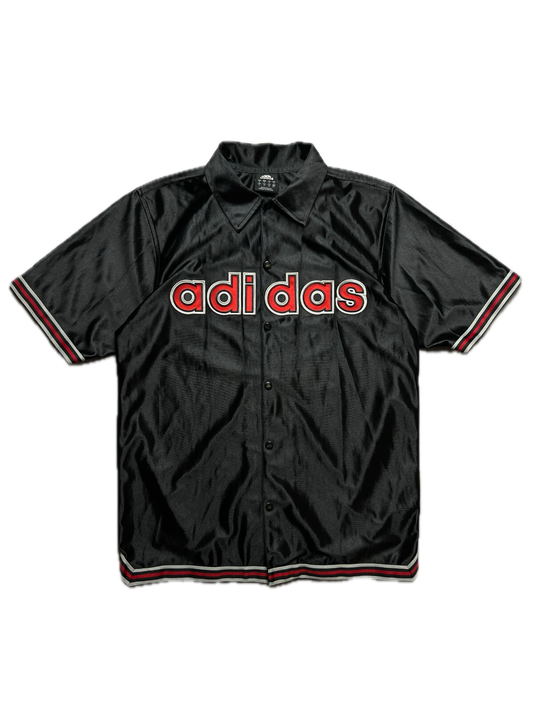 Adidas Vintage Botton Up Shirt Hype USA Jersey Tee 00s 90s