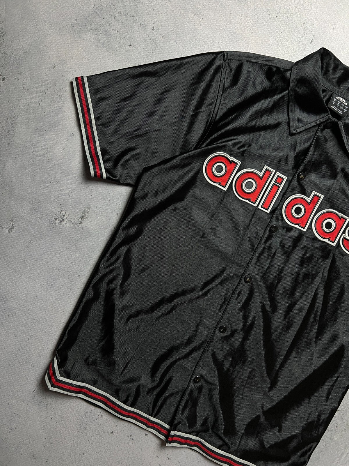 Adidas Vintage Botton Up Shirt Hype USA Jersey Tee 00s 90s