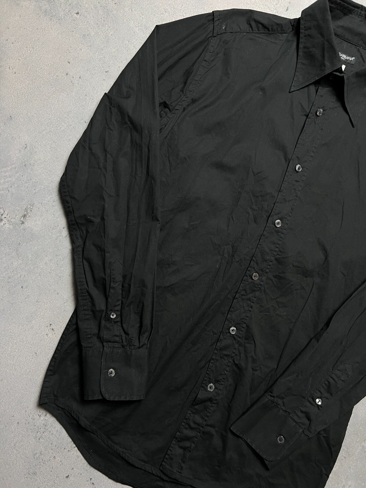 Dolce & Gabbana Vintage Full Black Long Sleeve Shirt Lux y2k