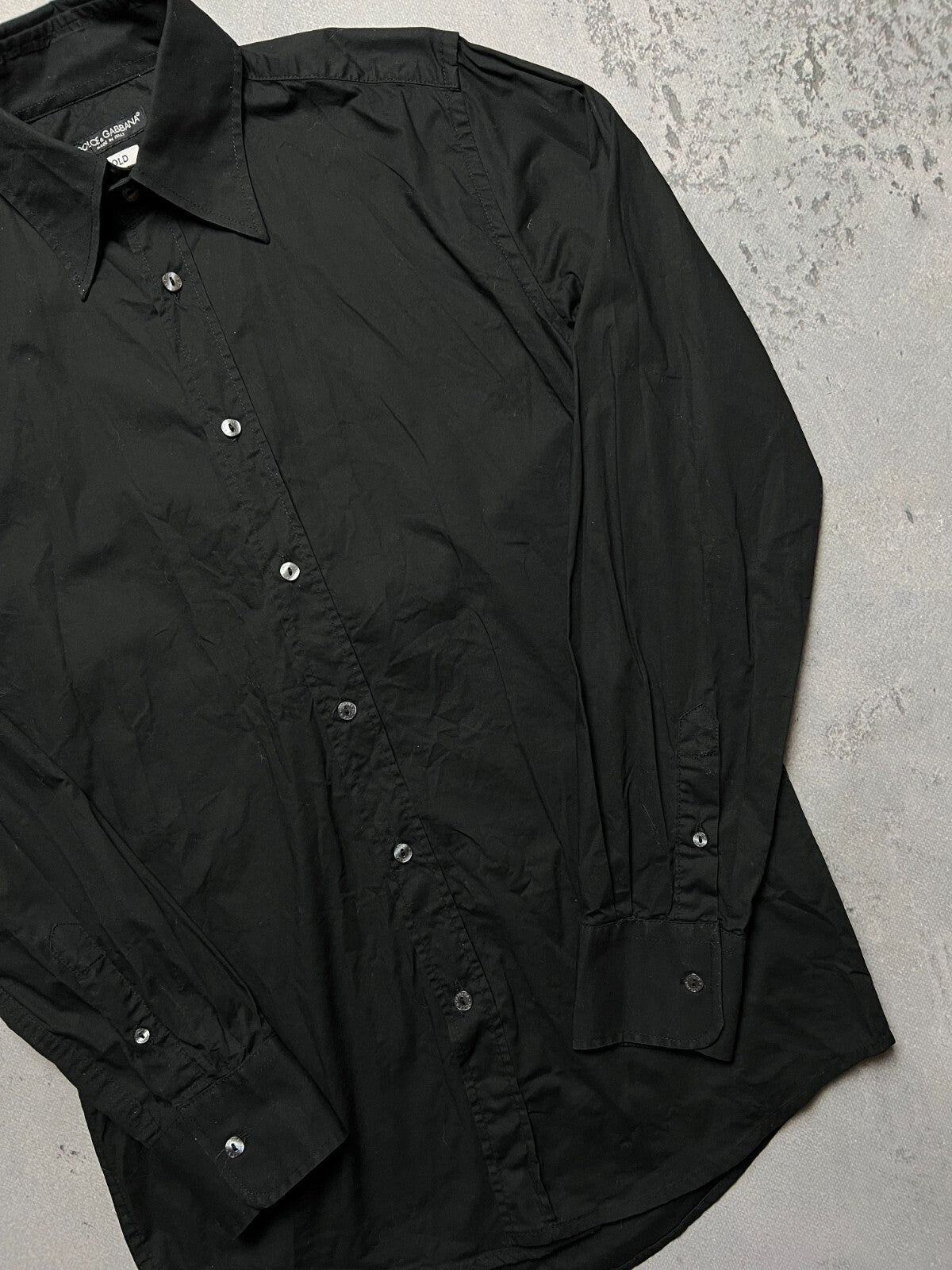 Dolce & Gabbana Vintage Full Black Long Sleeve Shirt Lux y2k