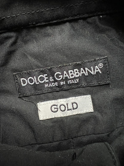 Dolce & Gabbana Vintage Full Black Long Sleeve Shirt Lux y2k