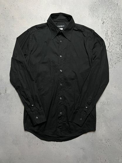 Dolce & Gabbana Vintage Full Black Long Sleeve Shirt Lux y2k