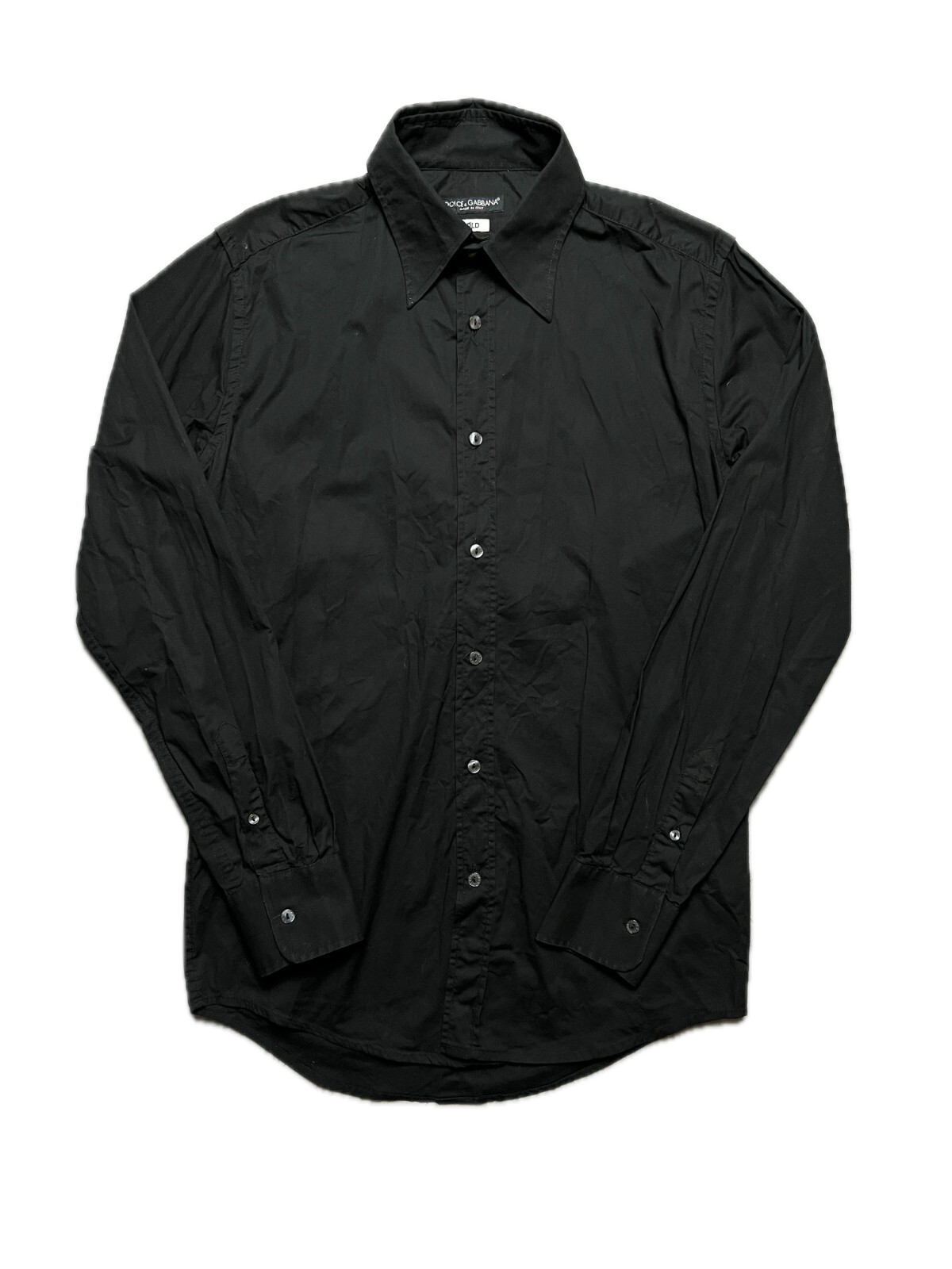 Dolce & Gabbana Vintage Full Black Long Sleeve Shirt Lux y2k