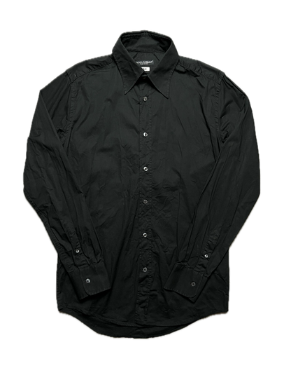 Dolce & Gabbana Vintage Full Black Long Sleeve Shirt Lux y2k