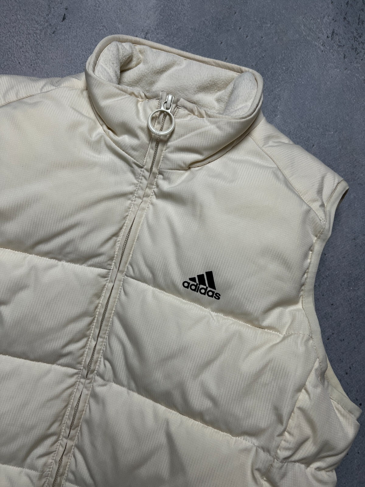 00s Adidas Zipper Vintage Puffer Zip-Up Vest y2k 90s
