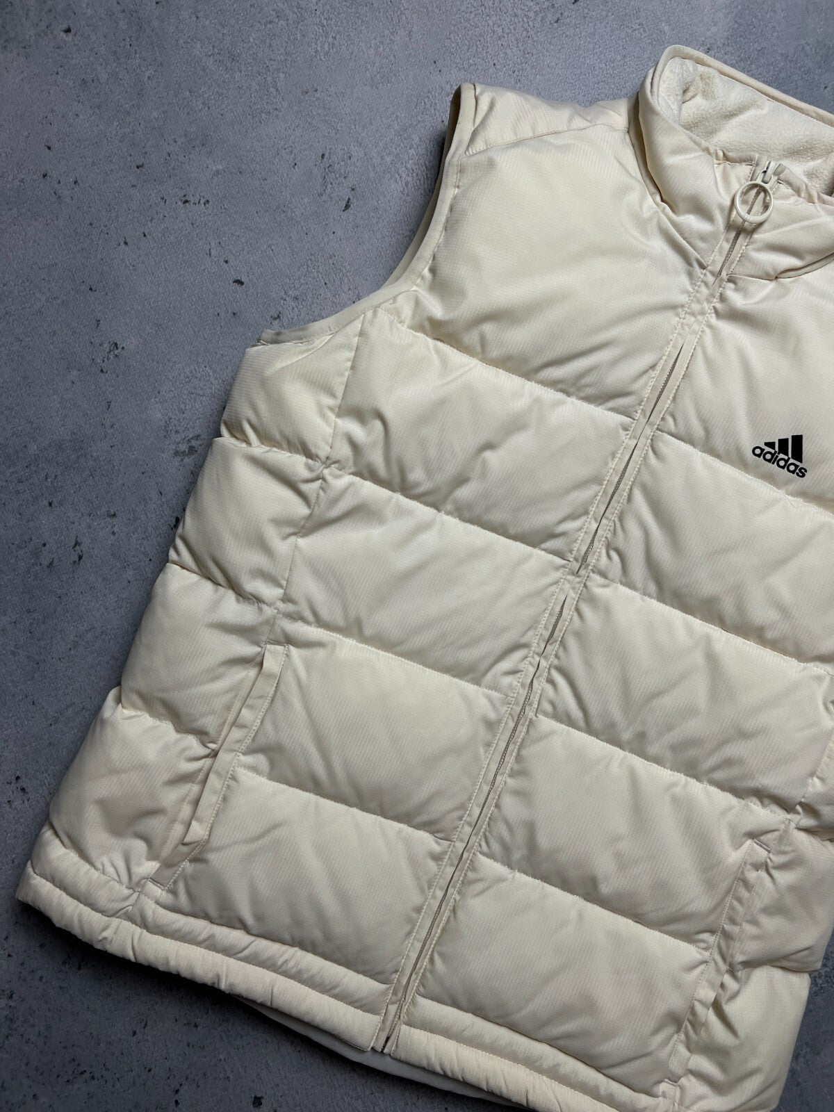00s Adidas Zipper Vintage Puffer Zip-Up Vest y2k 90s