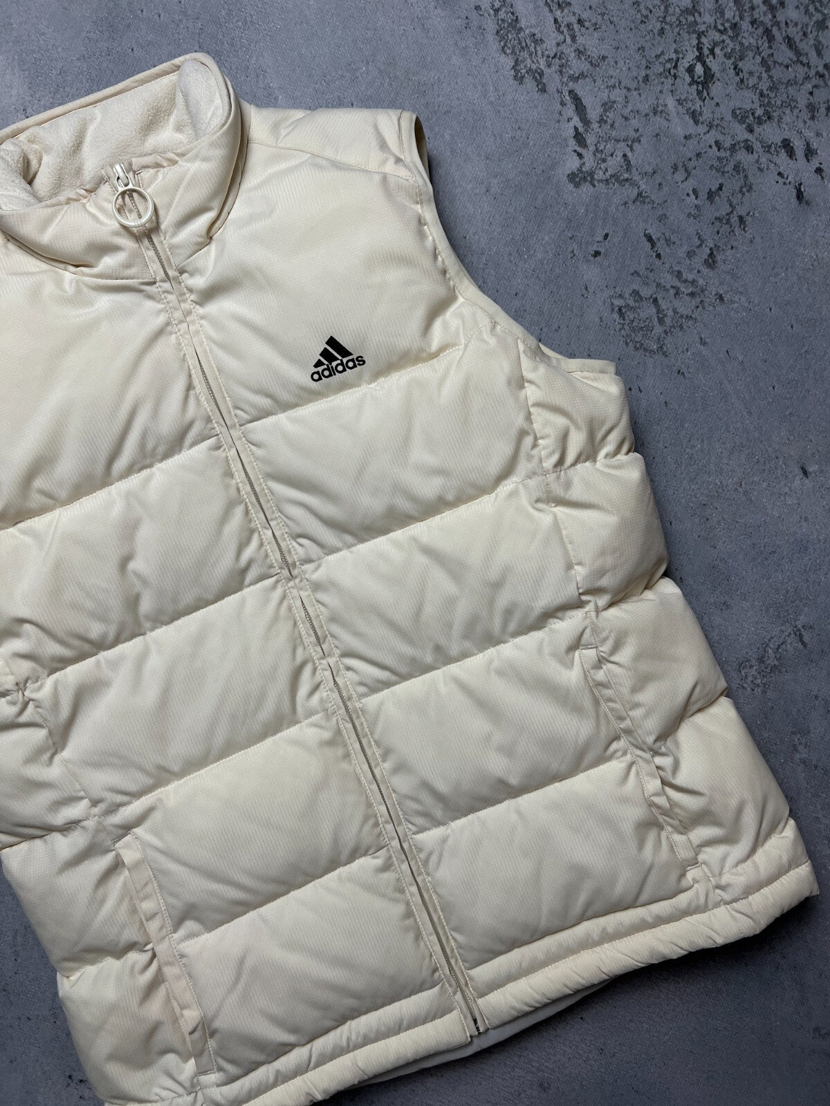 00s Adidas Zipper Vintage Puffer Zip-Up Vest y2k 90s