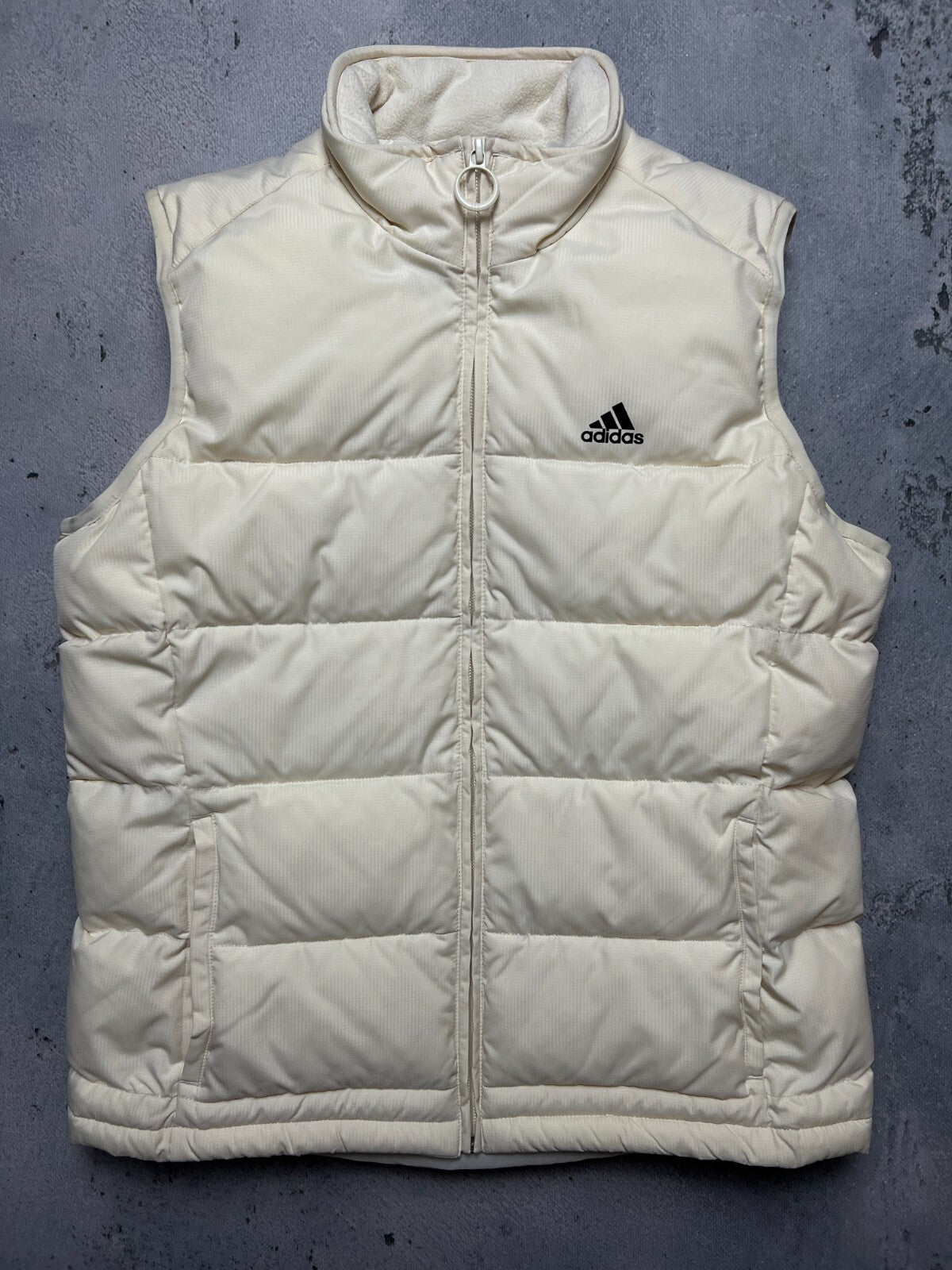 00s Adidas Zipper Vintage Puffer Zip-Up Vest y2k 90s