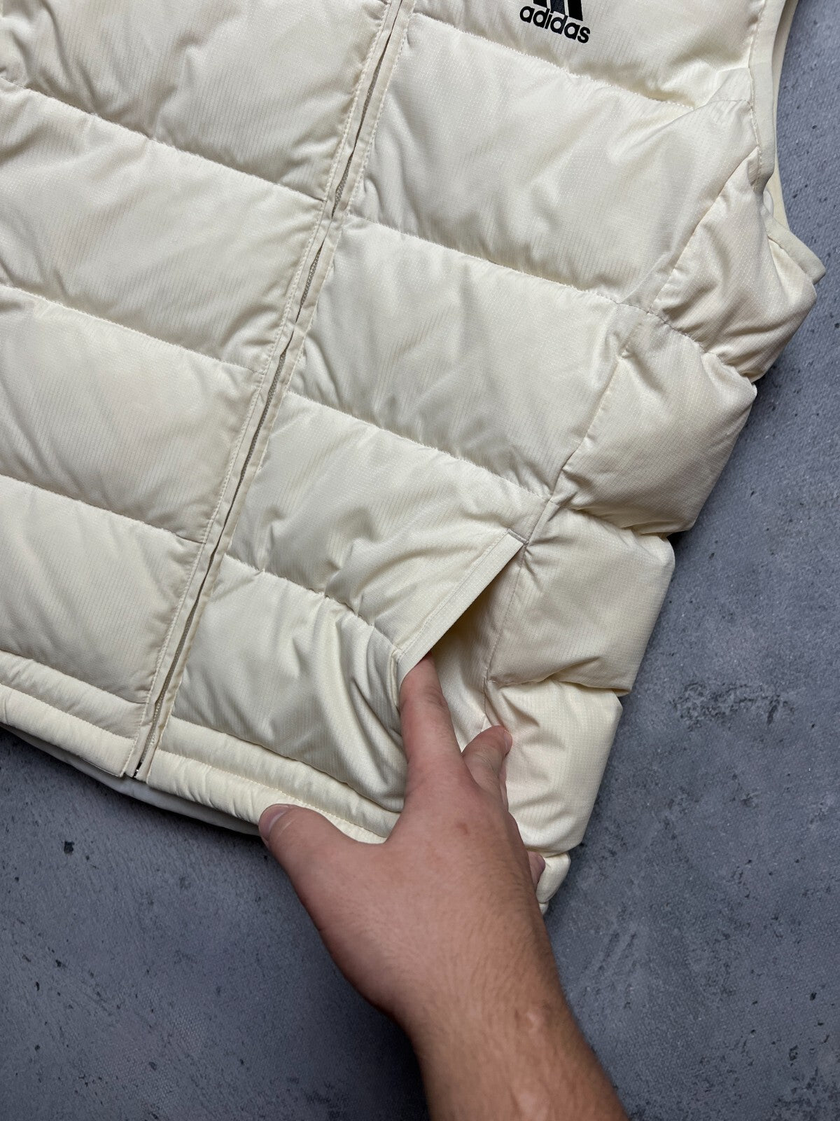 00s Adidas Zipper Vintage Puffer Zip-Up Vest y2k 90s