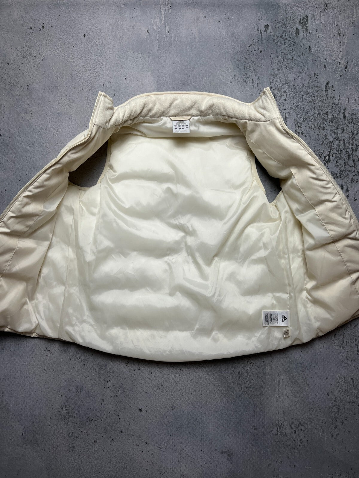 00s Adidas Zipper Vintage Puffer Zip-Up Vest y2k 90s