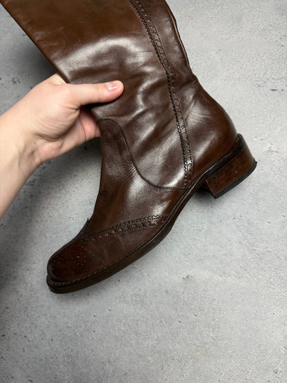 Ripa VTG Heels Leather Boots Rare Italian Item Avant-Garde