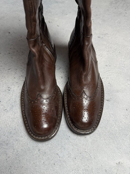 Ripa VTG Heels Leather Boots Rare Italian Item Avant-Garde