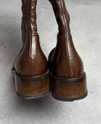 Ripa VTG Heels Leather Boots Rare Italian Item Avant-Garde