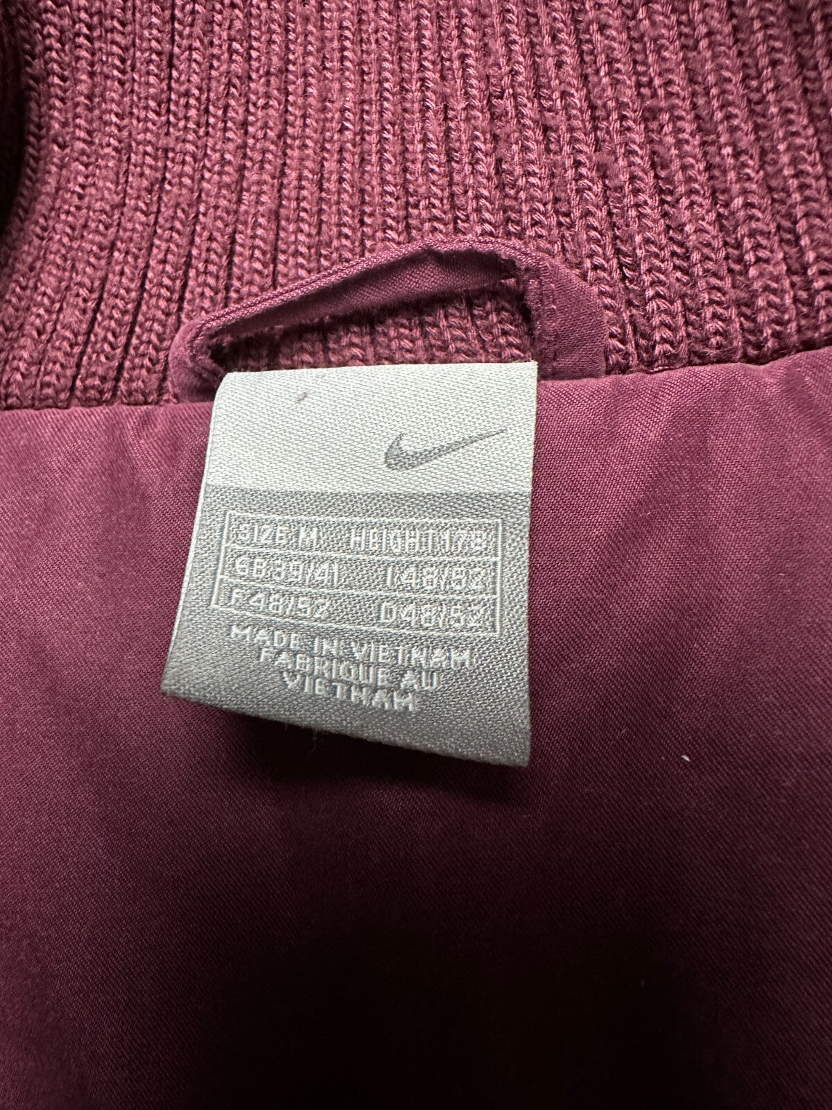 Nike Vintage Bomber Track Jacket Swoosh Zip-Up y2k 90s USA