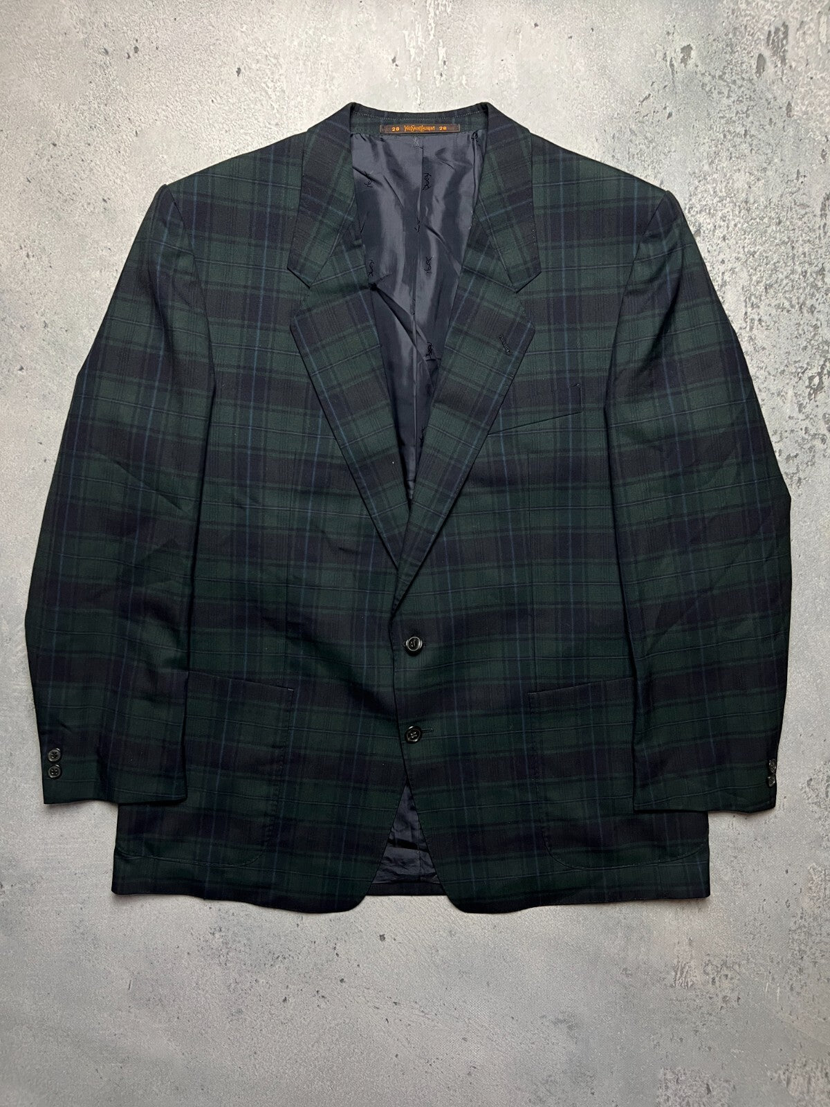 Vintage Yves Saint Laurent Blazer Jacket Plaid 80s Lux Item