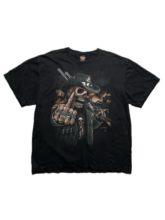 Vintage USA 90s Rock Eagle Biker Skeleton F*ck You Finger