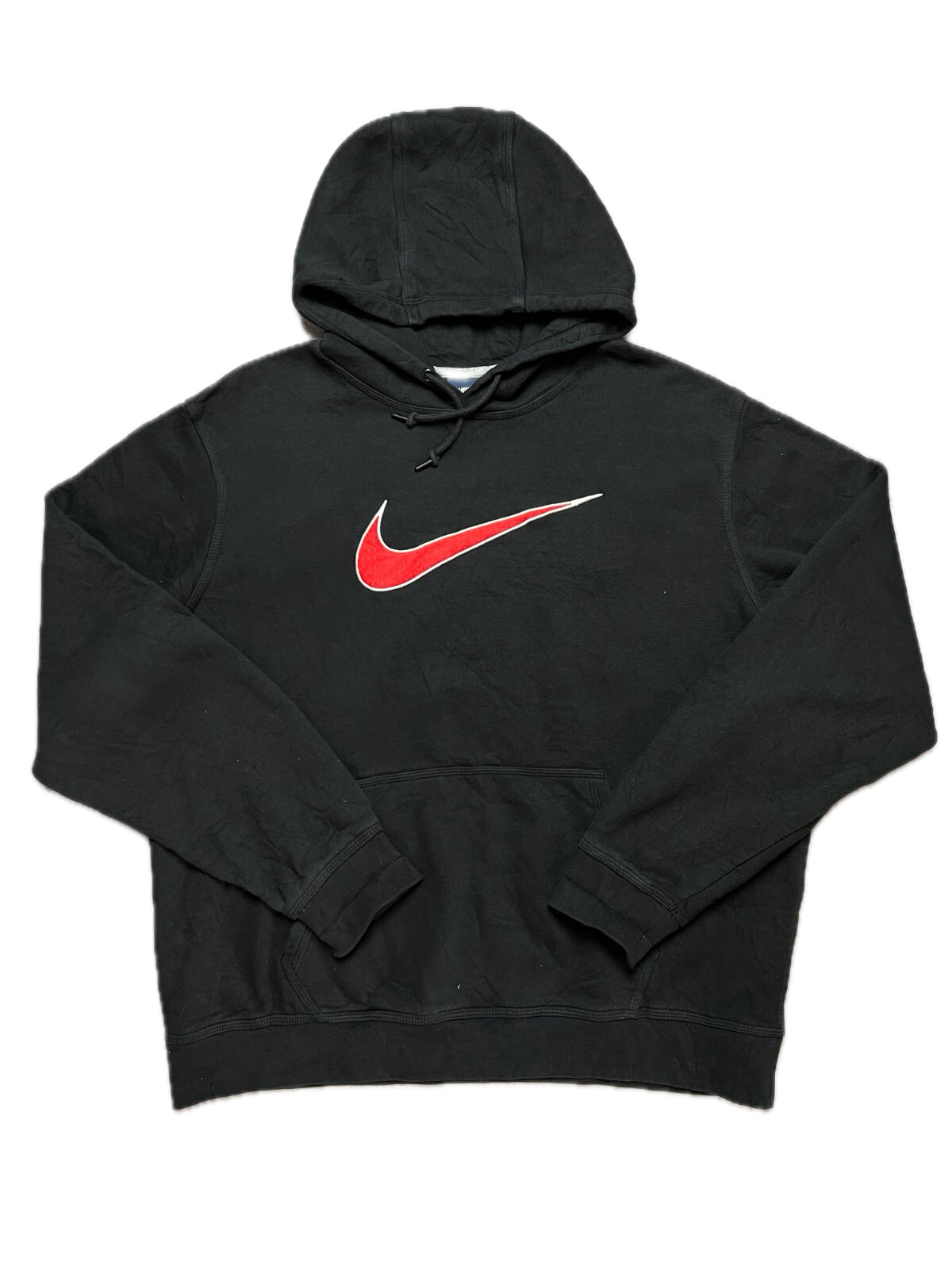 Nike vintage hoodie center swoosh logo spellout y2k crew