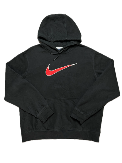Nike vintage hoodie center swoosh logo spellout y2k crew