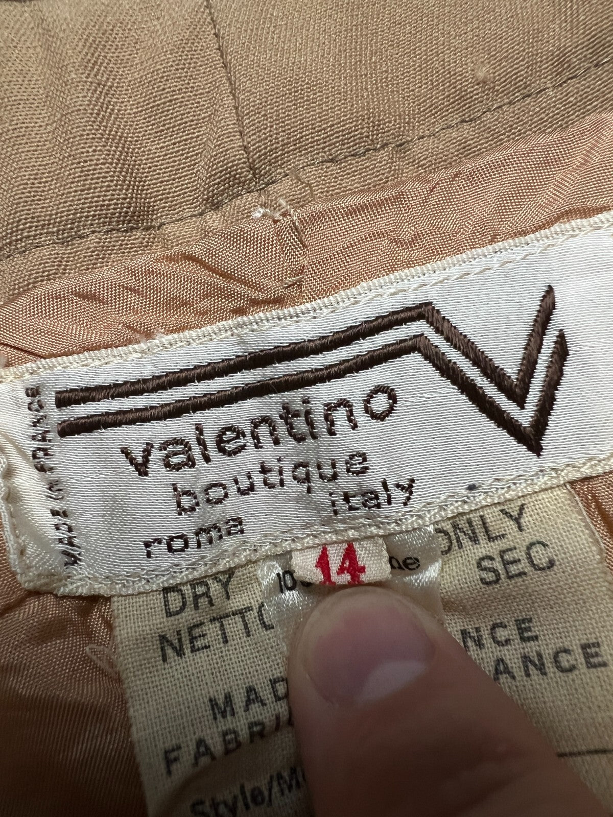 Vintage Valentino Boutique Paris Midi Skirt Made in France