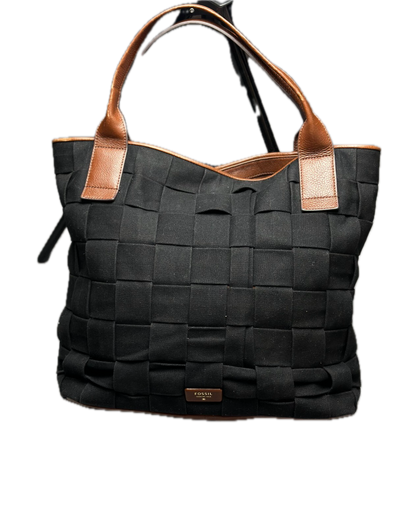 Fossil Emerson Woven Tote Canvas Shoulder Bag Lux Avantgarde