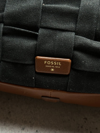 Fossil Emerson Woven Tote Canvas Shoulder Bag Lux Avantgarde