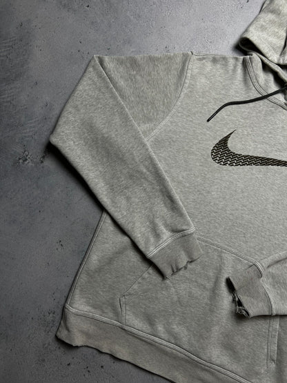 Nike boxy fit vintage hoodie center swoosh logo spellout y2k