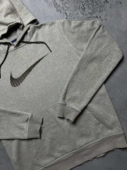 Nike boxy fit vintage hoodie center swoosh logo spellout y2k