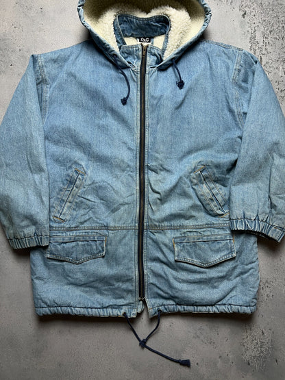 Vintage Dolce & Gabbana Zip-Up Sherpa Archive Denim Jacket
