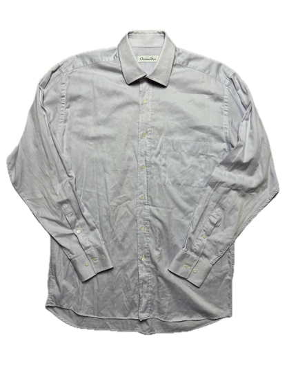 Vintage 90s Christian Dior Italy Button Up Shirt Lux 15 1/2