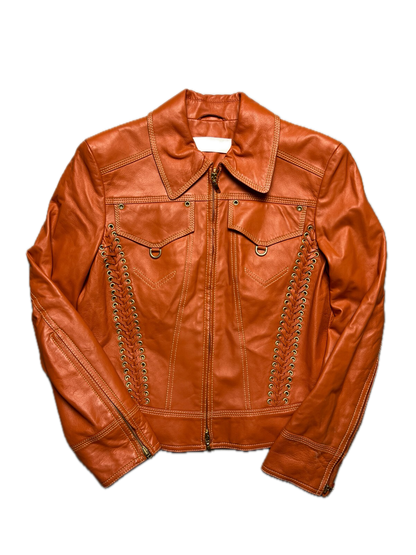 Walter Leder Gruppe Lammnappa Leather Western Biker Jacket