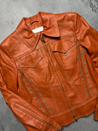 Walter Leder Gruppe Lammnappa Leather Western Biker Jacket
