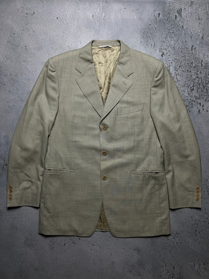 Canali Italy Beige Wool Classic Blazer Jacket