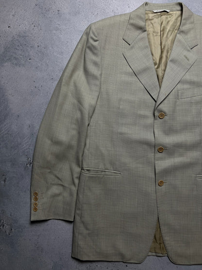 Canali Italy Beige Wool Classic Blazer Jacket