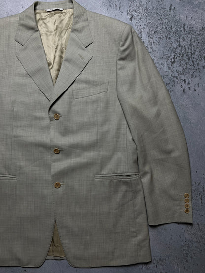 Canali Italy Beige Wool Classic Blazer Jacket