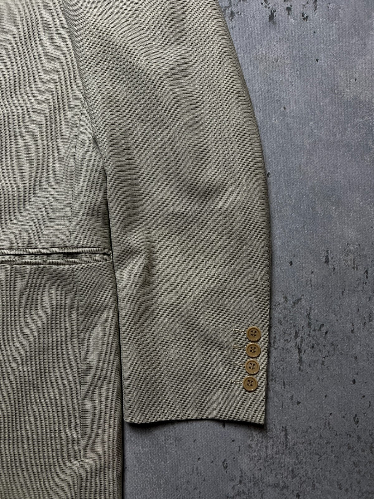 Canali Italy Beige Wool Classic Blazer Jacket