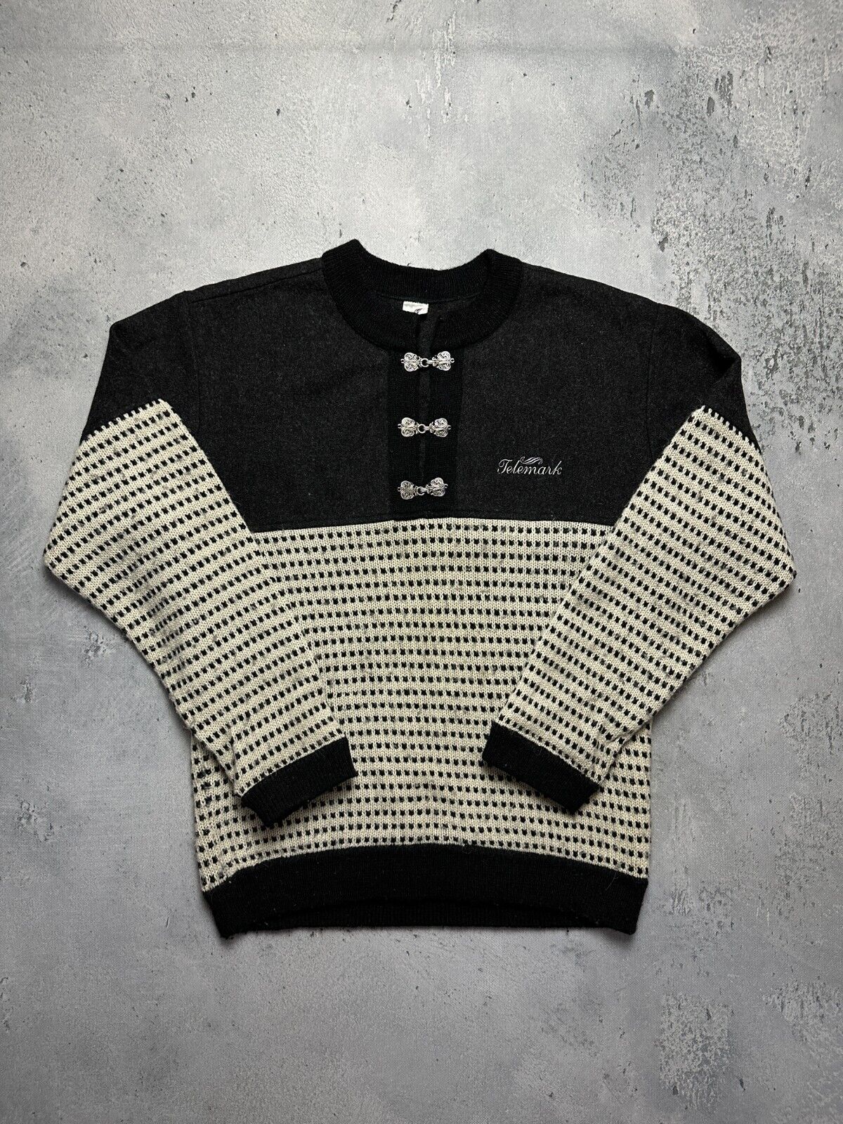 Vintage Telemark 90s Norway Crazy Warm Sweater y2k Rare Wool