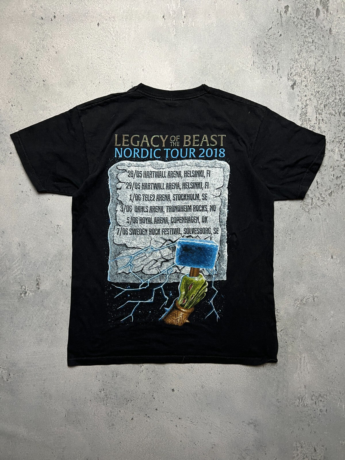 Iron Maiden Legacy Of The Beast Tour Concert Promo Rare Tee