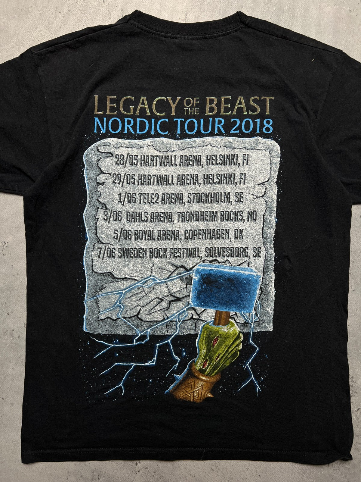 Iron Maiden Legacy Of The Beast Tour Concert Promo Rare Tee