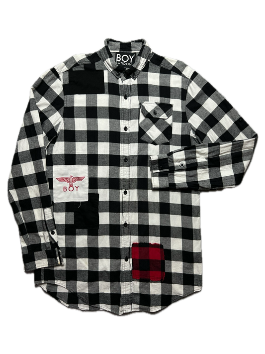 Boy London Big Logo Embroidery 1976 Checked Flannel USA y2k