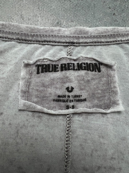 True Religion Skull Los Angeles USA T Shirt Big Logo Y2k Rap
