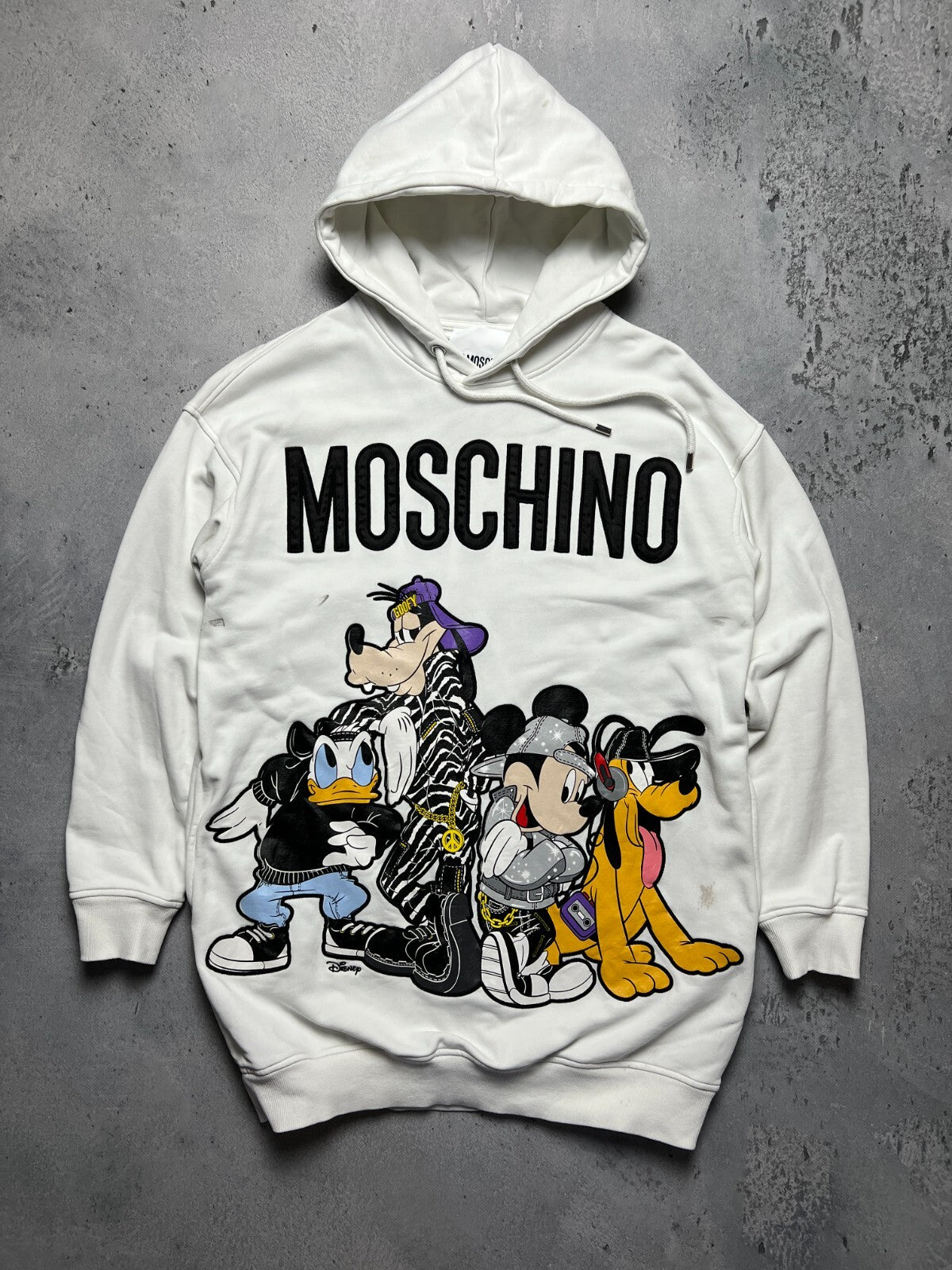 Women’s H&M x Moschino x Disney Long Hooded Dress Rare Lux